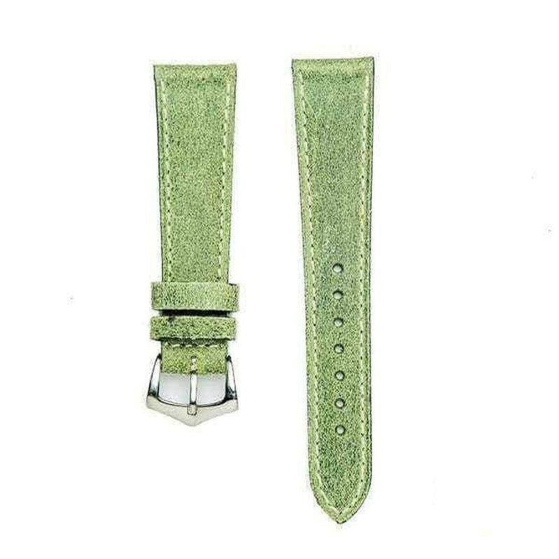 Green Leather Vintage Watch Band - Leather strap- Milano Straps