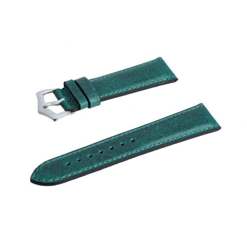 Green Leather Watch Strap - Leather strap- Milano Straps