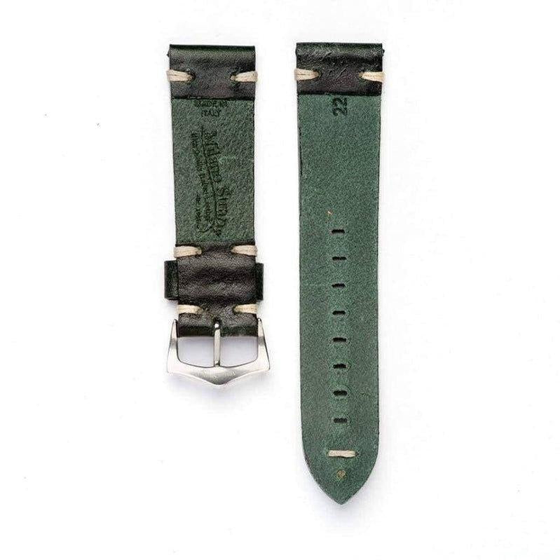 Green Vintage Leather watch strap - Leather strap- Milano Straps