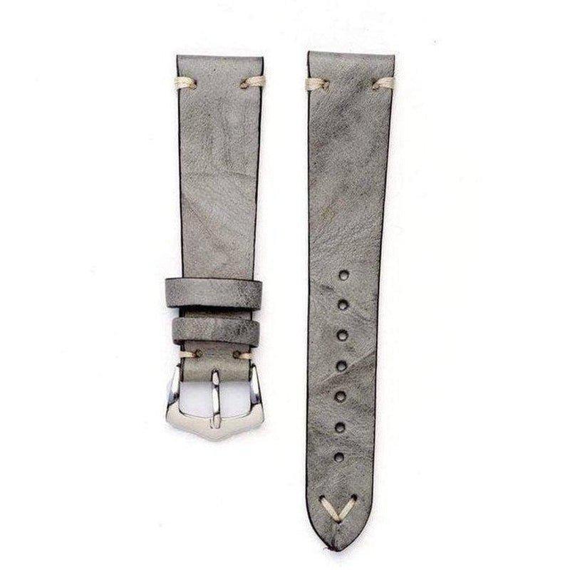 Grey Vintage Leather watch Strap - Leather strap- Milano Straps