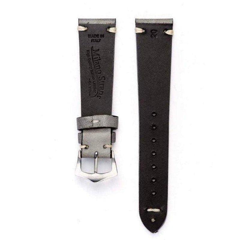 Grey Vintage Leather watch Strap - Leather strap- Milano Straps