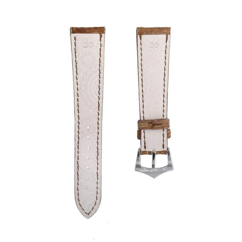 Hand-Sewn Gold Alligator Nubuck Watch Strap - Alligator Strap- Milano Straps