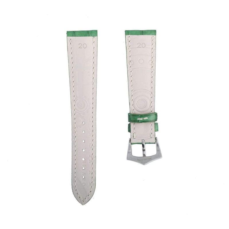 Hand-Sewn Matt Green Caiman Watch Strap - Alligator Strap- Milano Straps