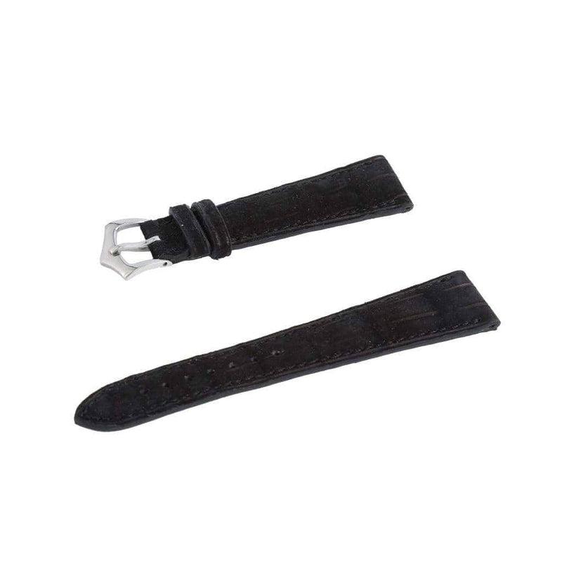 Hand Stitches Black Alligator Nubuck Watch Strap - Alligator Strap- Milano Straps