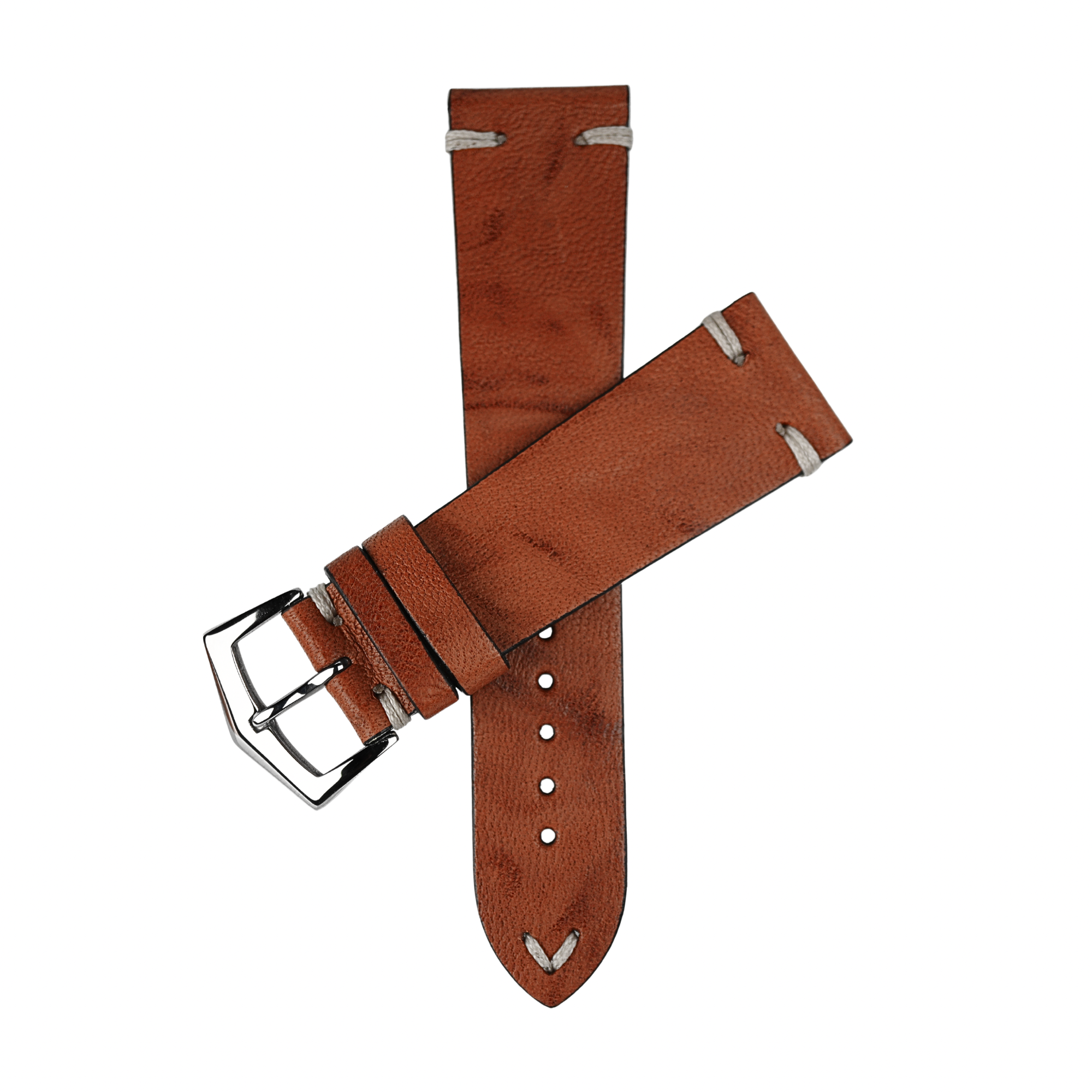 Uhrenarmband aus grauem Vintage-Leder