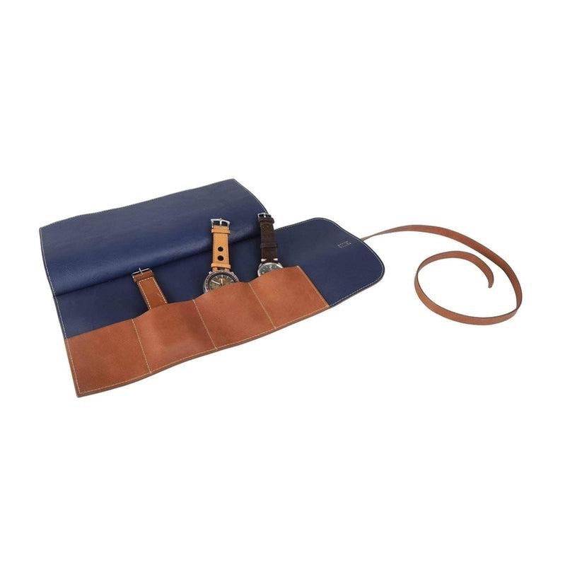 Leather Watch Roll 2 Watches - Watch Rolls- Milano Straps