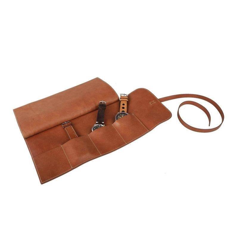 Leather Watch Roll 4 Watches - Watch Rolls- Milano Straps