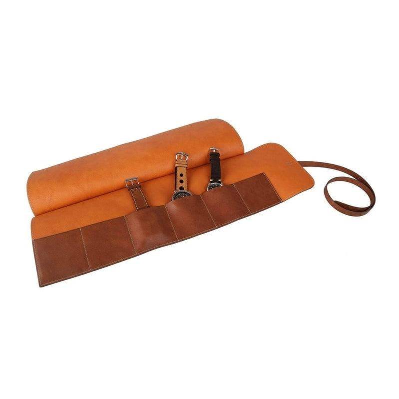 Leather Watch Roll 6 Watches - Watch Rolls- Milano Straps