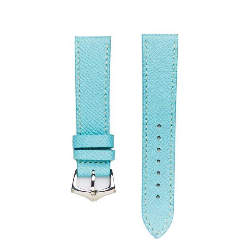 Light Blue Epsom Leather Watch Strap - Leather strap- Milano Straps