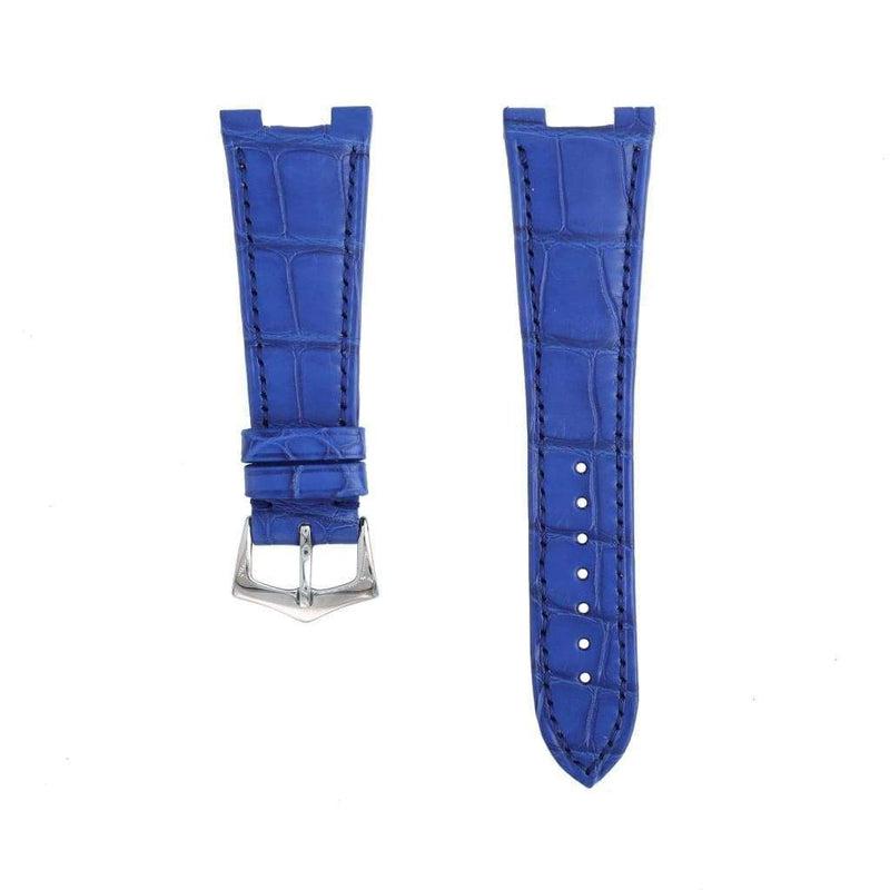 Light Blue Matt Genuine Alligator Watch Strap Patek Philippe Compatible - Alligator Strap