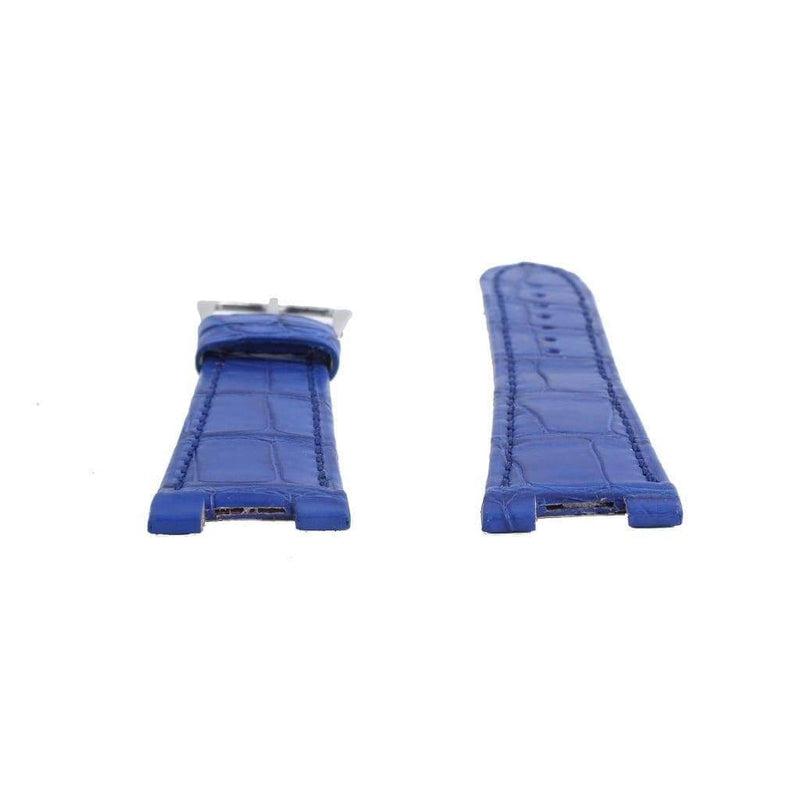 Light Blue Matt Genuine Alligator Watch Strap Patek Philippe Compatible - Alligator Strap