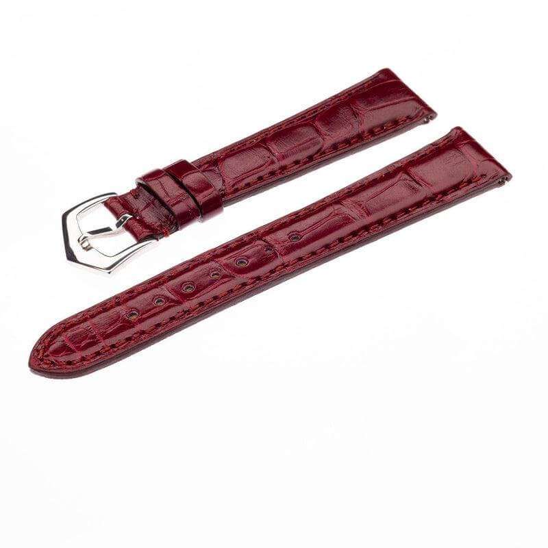 Millenium Burgundy Alligator Watch Strap - Alligator Strap- Milano Straps