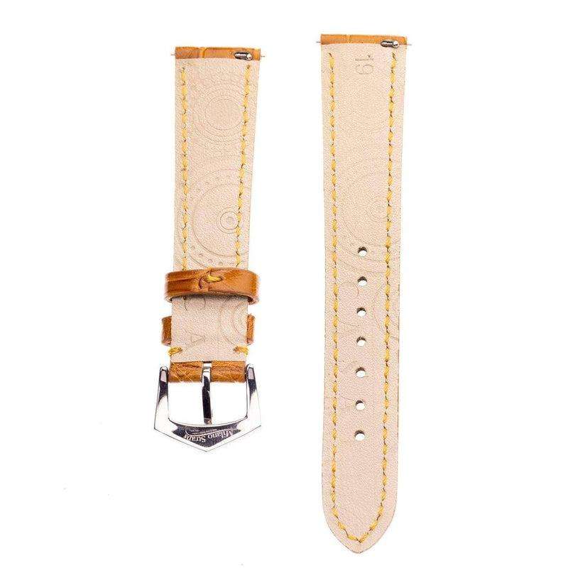 Millenium Cognac Alligator Watch Strap - Alligator Strap- Milano Straps