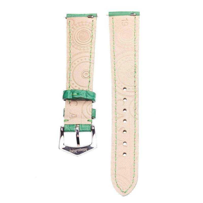 Millenium Green Alligator Watch Strap - Alligator Strap- Milano Straps