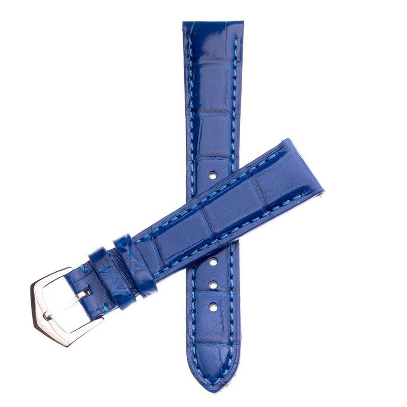 Miami Blue Alligator Leather Watch Strap