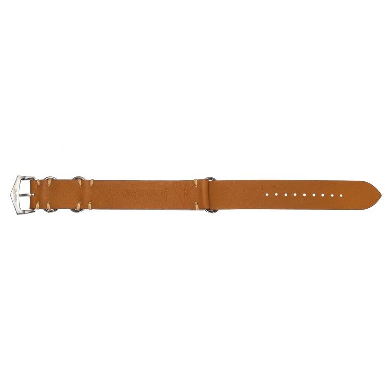 Military Natural Italian Leather Watch Strap showcasing sophisticated craftsmanship and classic style, ideal for timeless elegance.