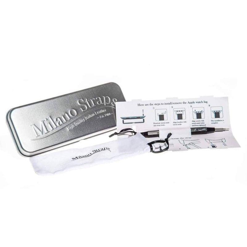 Stylish Military Natural Italian Leather Watch Strap by Milano Straps, showcasing durable craftsmanship and classic design.
