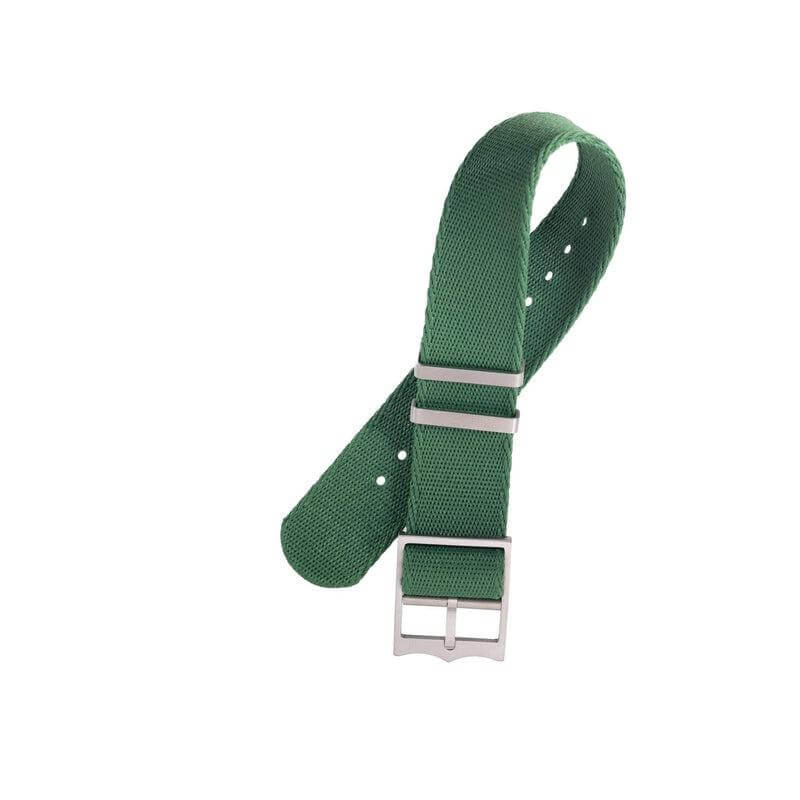 Eco-Friendly Nylon Military Watch Strap Watch Strap Green - Single Pass - 100% Eco-Friendly - Recycled Military Watch Straps- Milano Straps