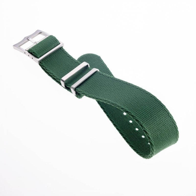 Eco-Friendly Nylon Military Watch Strap Watch Strap Green - Single Pass - 100% Eco-Friendly - Recycled Military Watch Straps- Milano Straps