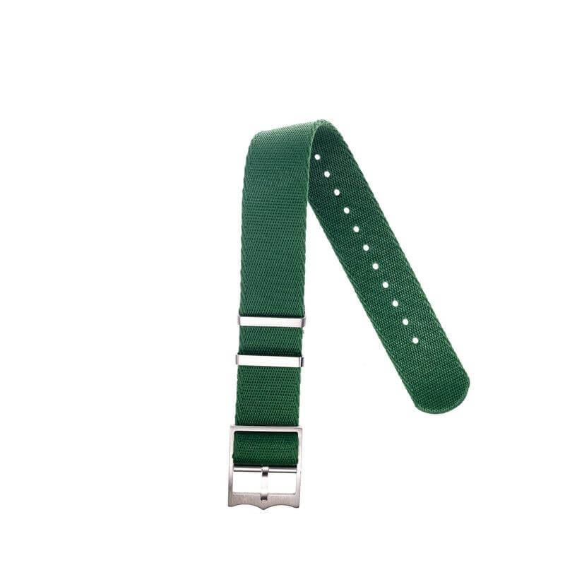 Eco-Friendly Nylon Military Watch Strap Watch Strap Green - Single Pass - 100% Eco-Friendly - Recycled Military Watch Straps- Milano Straps