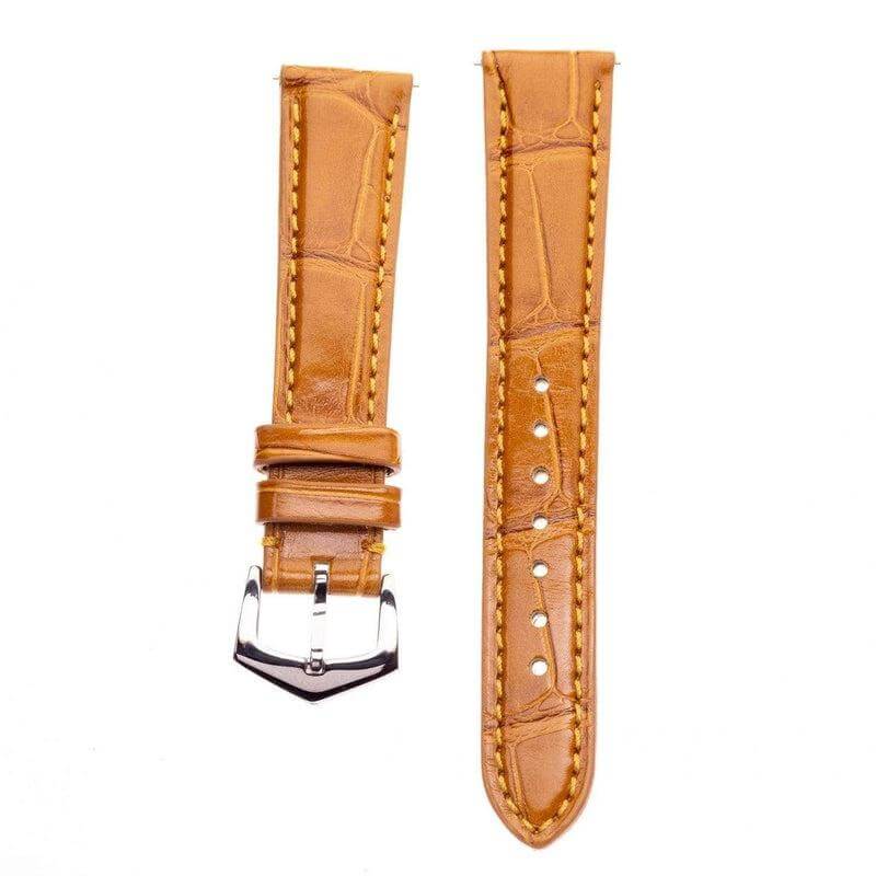 Premium Millennium Cognac Alligator Apple Watch Strap