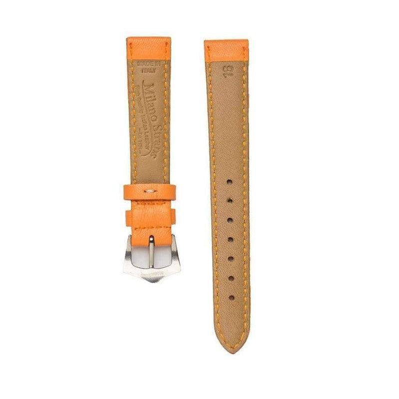 Orange Nappa Leather Strap - Leather strap- Milano Straps