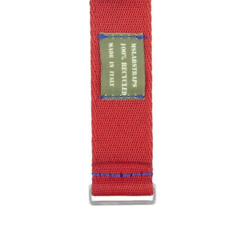 Eco-Friendly Nylon Military Watch Strap -  Red Blue Stitches - Recycled NATO straps- Milano Straps