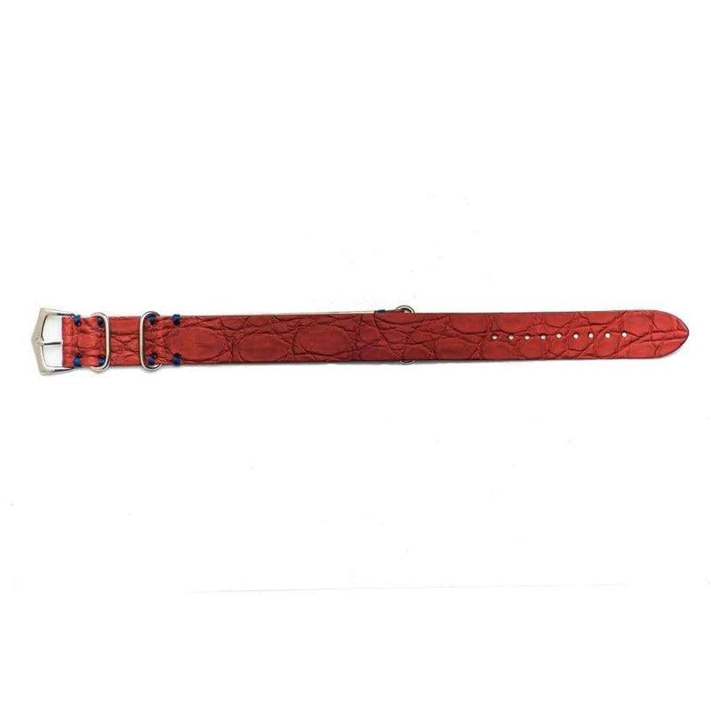 Red Alligator Military Watch Strap - Military Watch Strap- Milano Straps