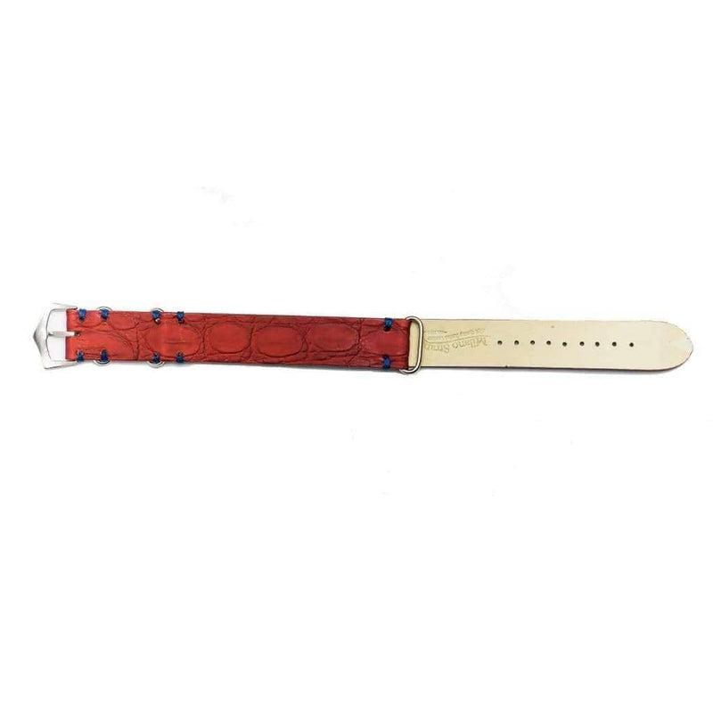 Red Alligator Military Watch Strap - Military Watch Strap- Milano Straps