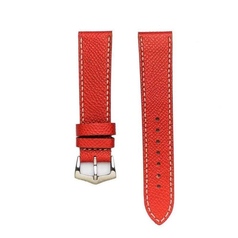 Red Epsom Leather Watch Strap - Leather strap- Milano Straps