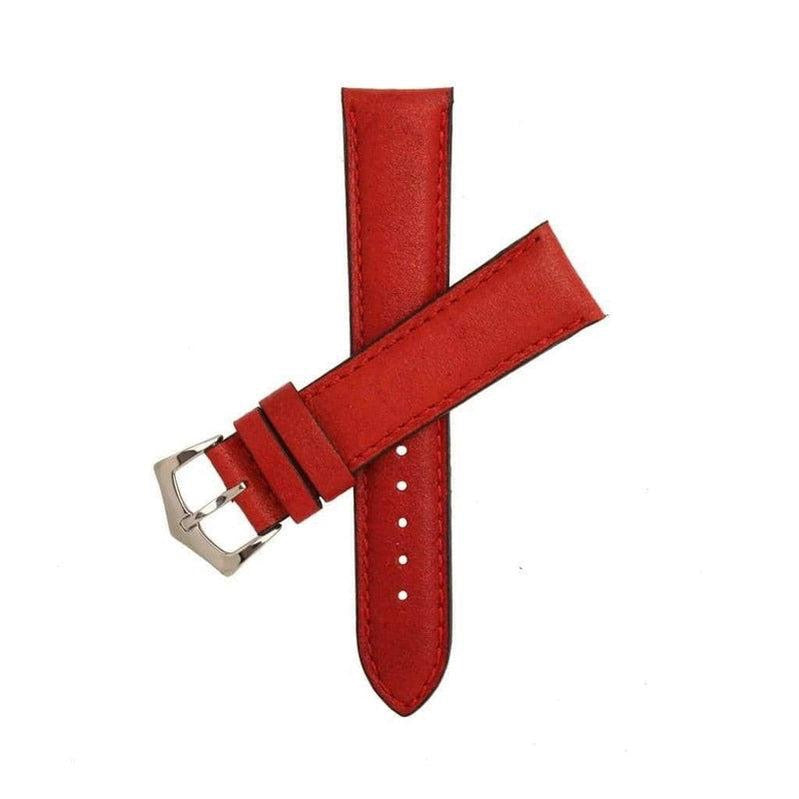 Red store leather watch