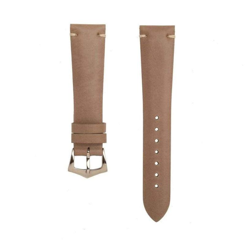 Taupe Calfskin Leather Vintage Watch Strap - Leather strap- Milano Straps