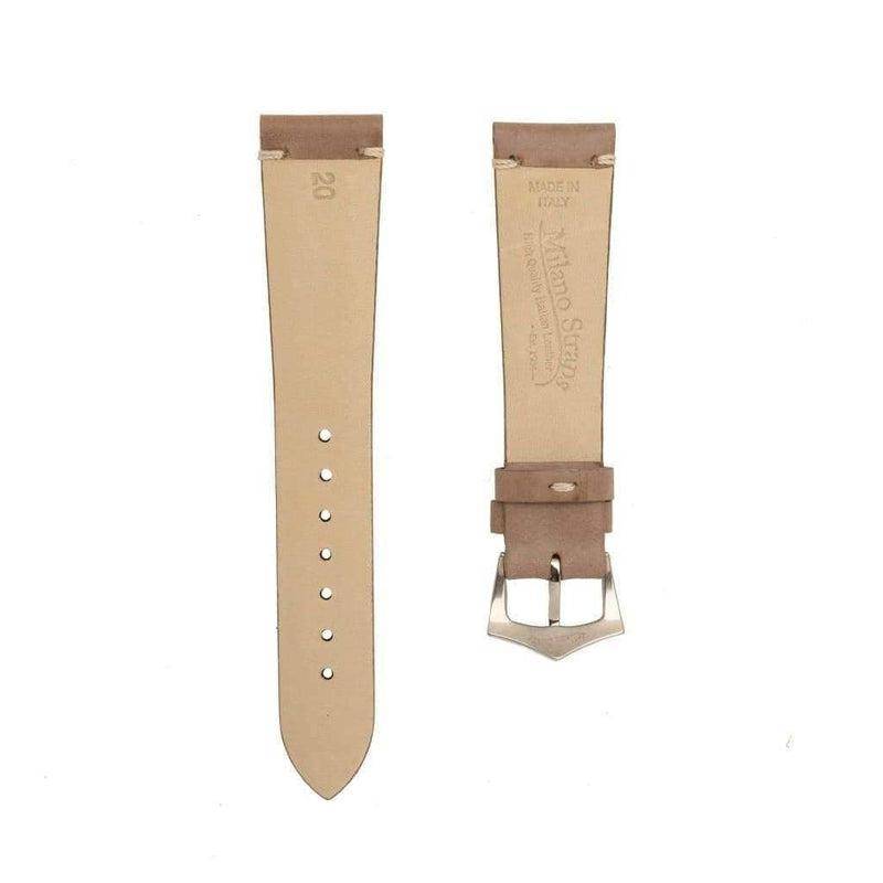 Taupe Calfskin Leather Vintage Watch Strap - Leather strap- Milano Straps