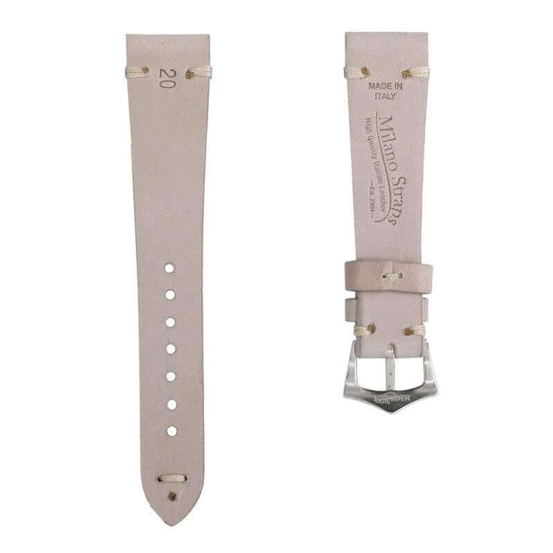 Taupe Leather Vintage Watch Strap - Leather strap- Milano Straps