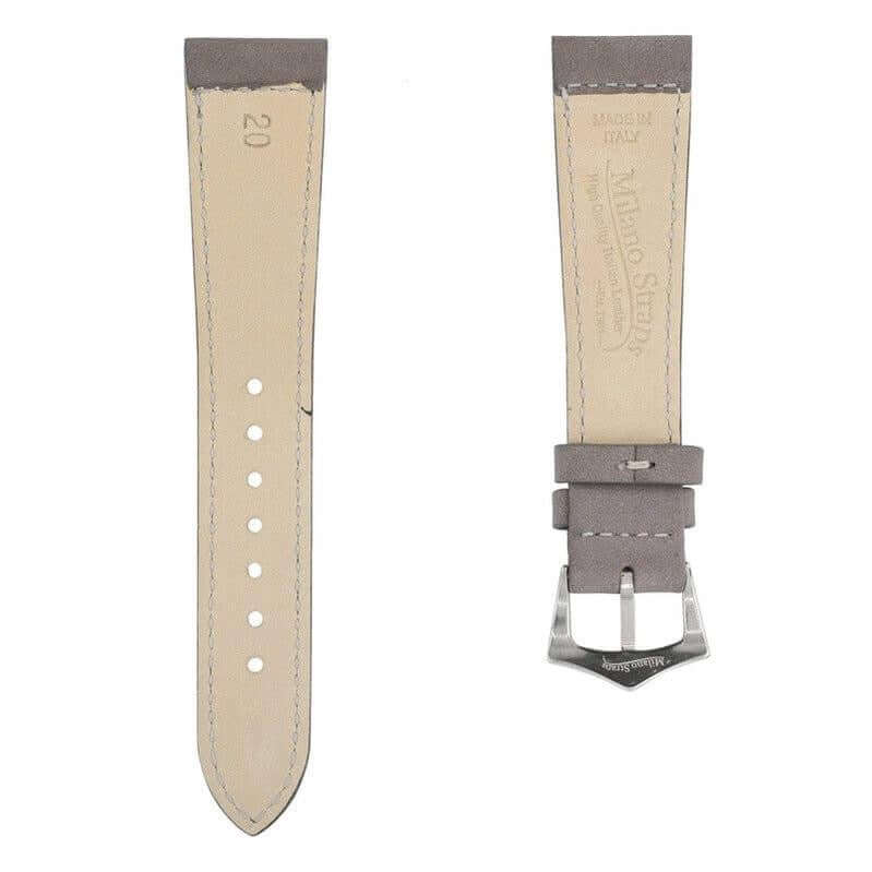 Taupe Nabuck Leather Watch Strap - Leather strap- Milano Straps