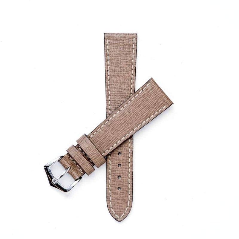 Quick Release Scratches Brown Italian Leather Watch Strap