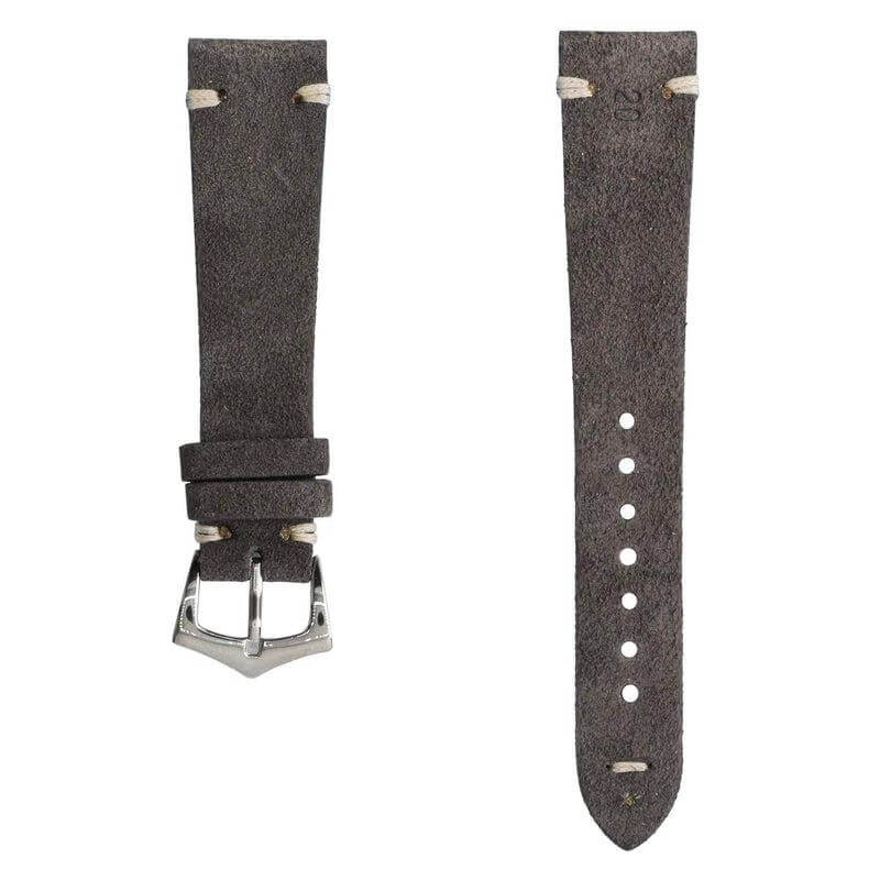 Taupe Suede Vintage Leather Watch Strap - Suede strap- Milano Straps