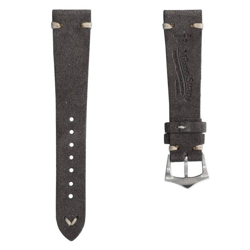 Taupe Suede Vintage Leather Watch Strap - Suede strap- Milano Straps