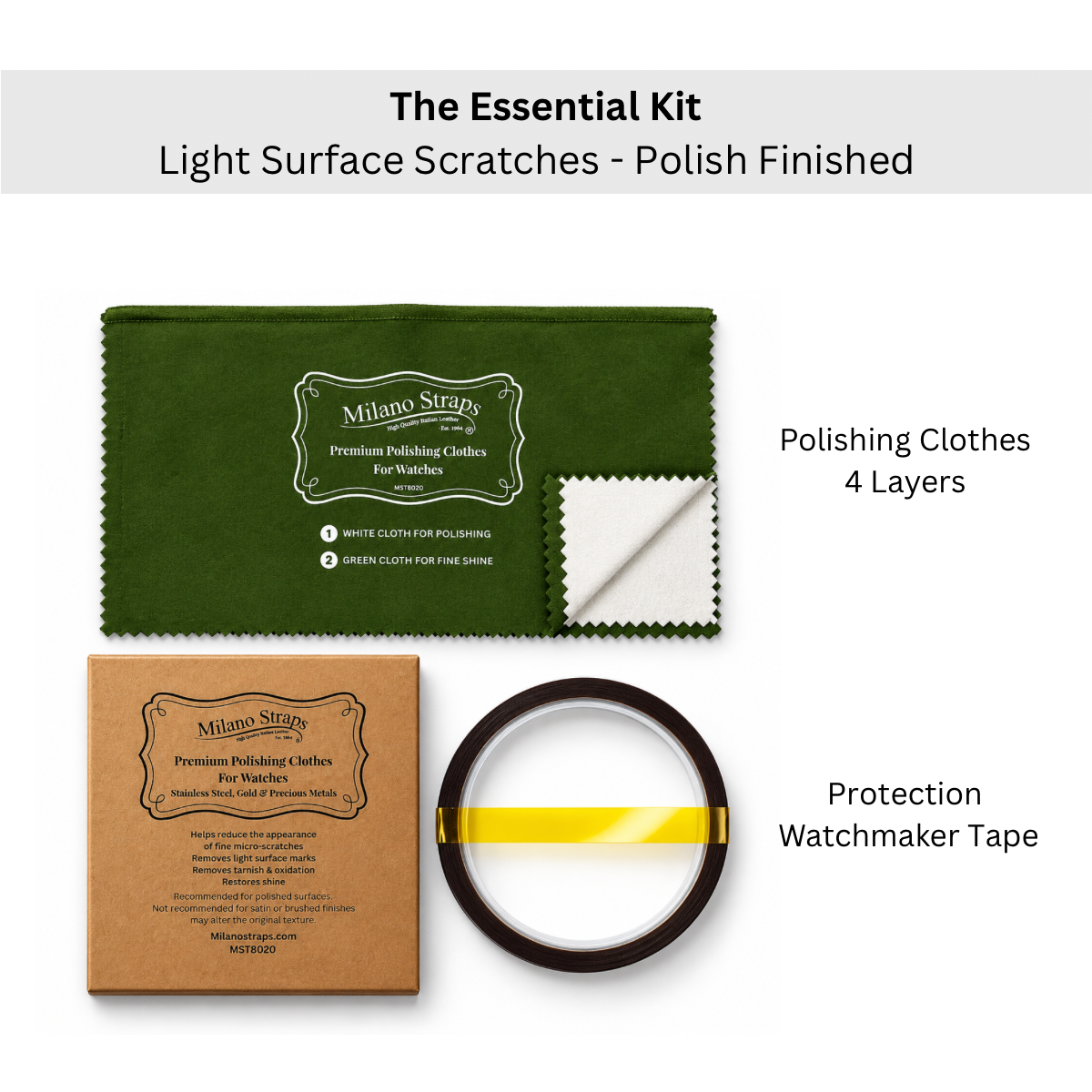 Watch Case and Bracelet Polishing and Scratches Removal Cloths
