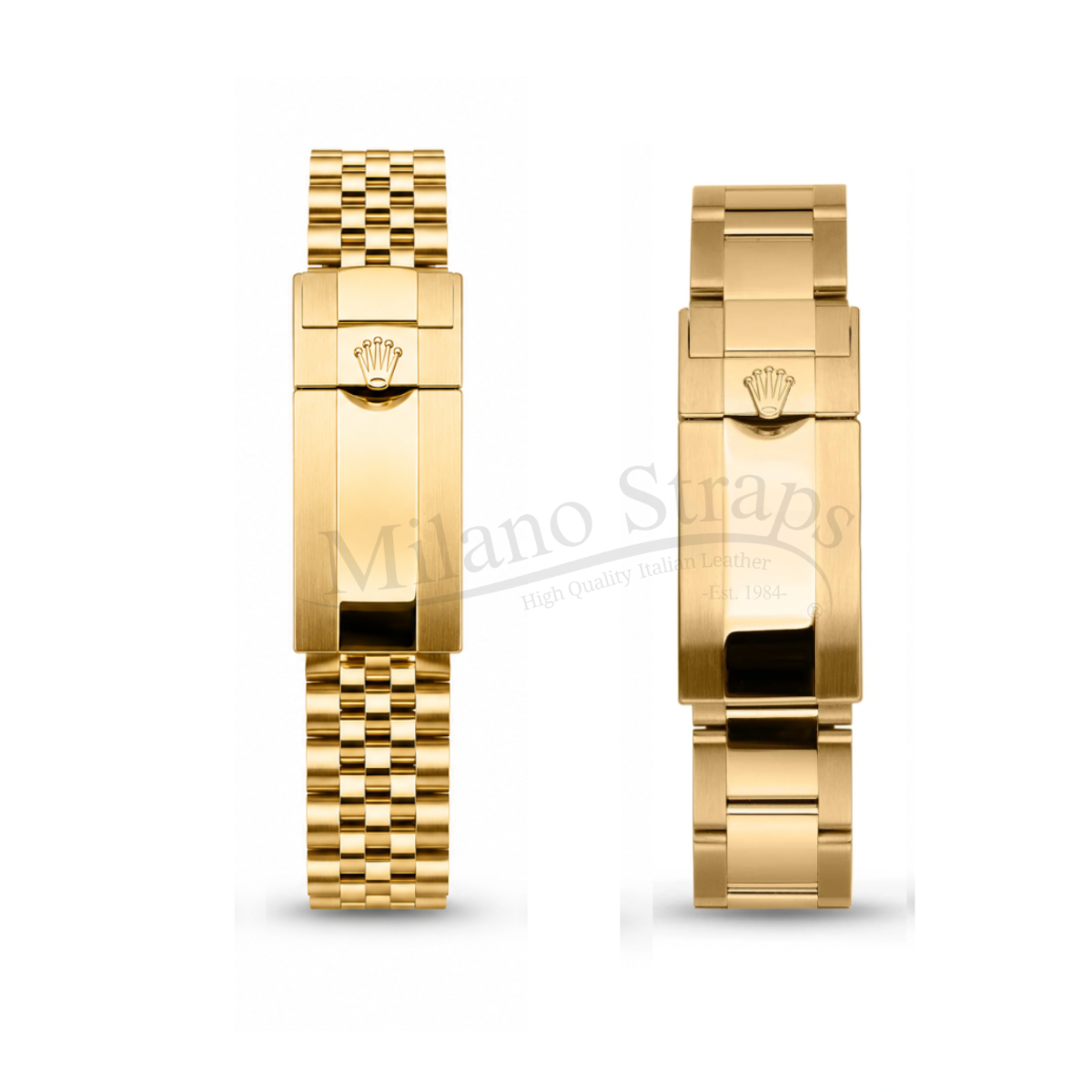 Modern Rolex Buckle Clasp Yellow Gold Spring Bar For Jubilee and Oyster Bracelets - Pair