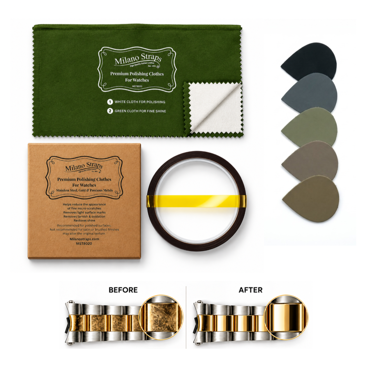 Watch Case and Bracelet Restoration Polishing and Scratches Removal Kit