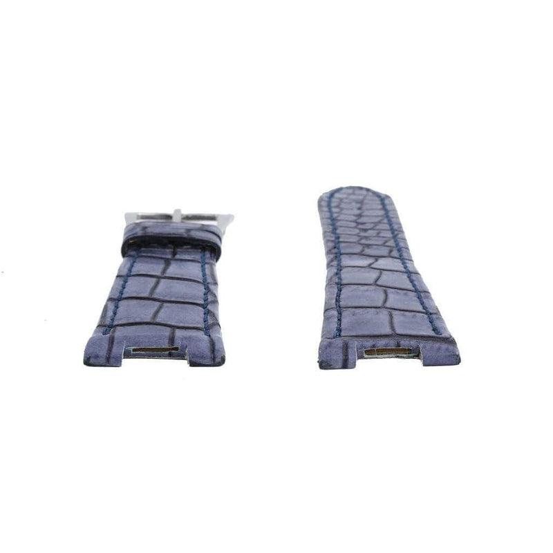 Vintage Blue Genuine Alligator Watch Strap Patek Philippe Compatible - Alligator Strap- Milano Straps