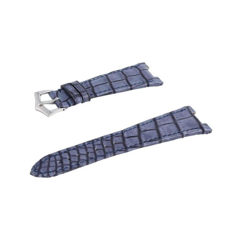Vintage Blue Genuine Alligator Watch Strap Patek Philippe Compatible - Alligator Strap- Milano Straps