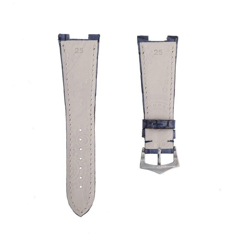 Vintage Blue Genuine Alligator Watch Strap Patek Philippe Compatible - Alligator Strap- Milano Straps
