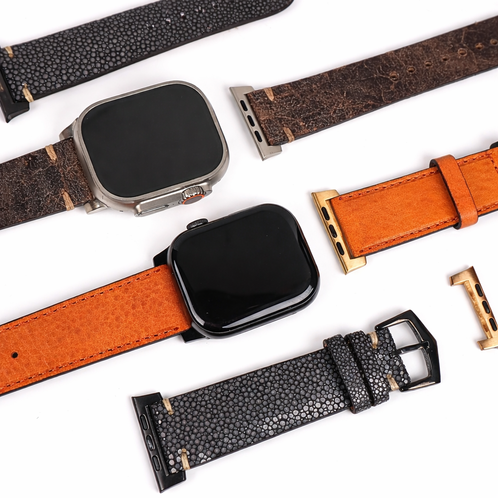 Example of matching Apple Watch case size with the correct adapter and strap combination for proper fit