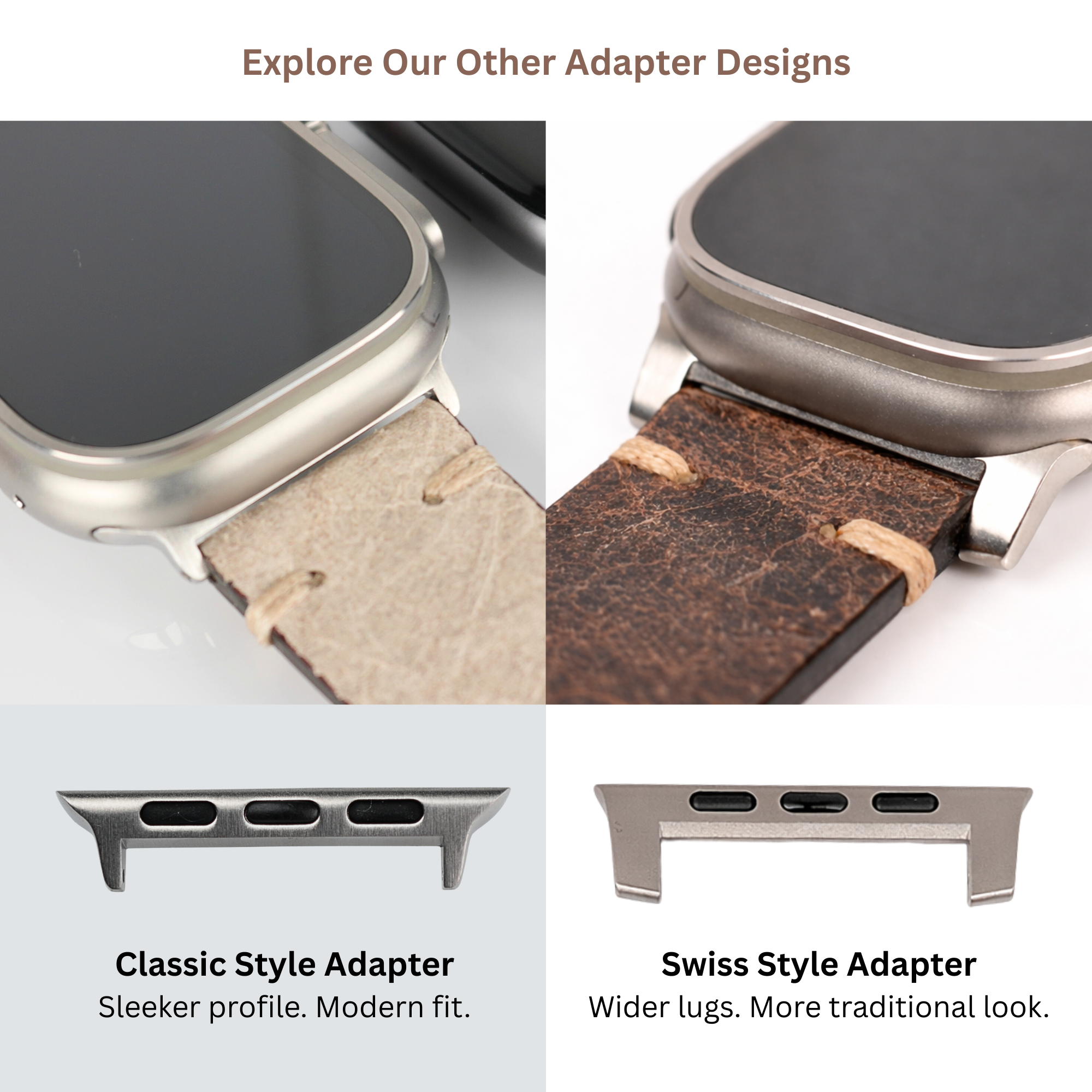 Classic Style Compatible Apple Watch Strap Connectors Adapter