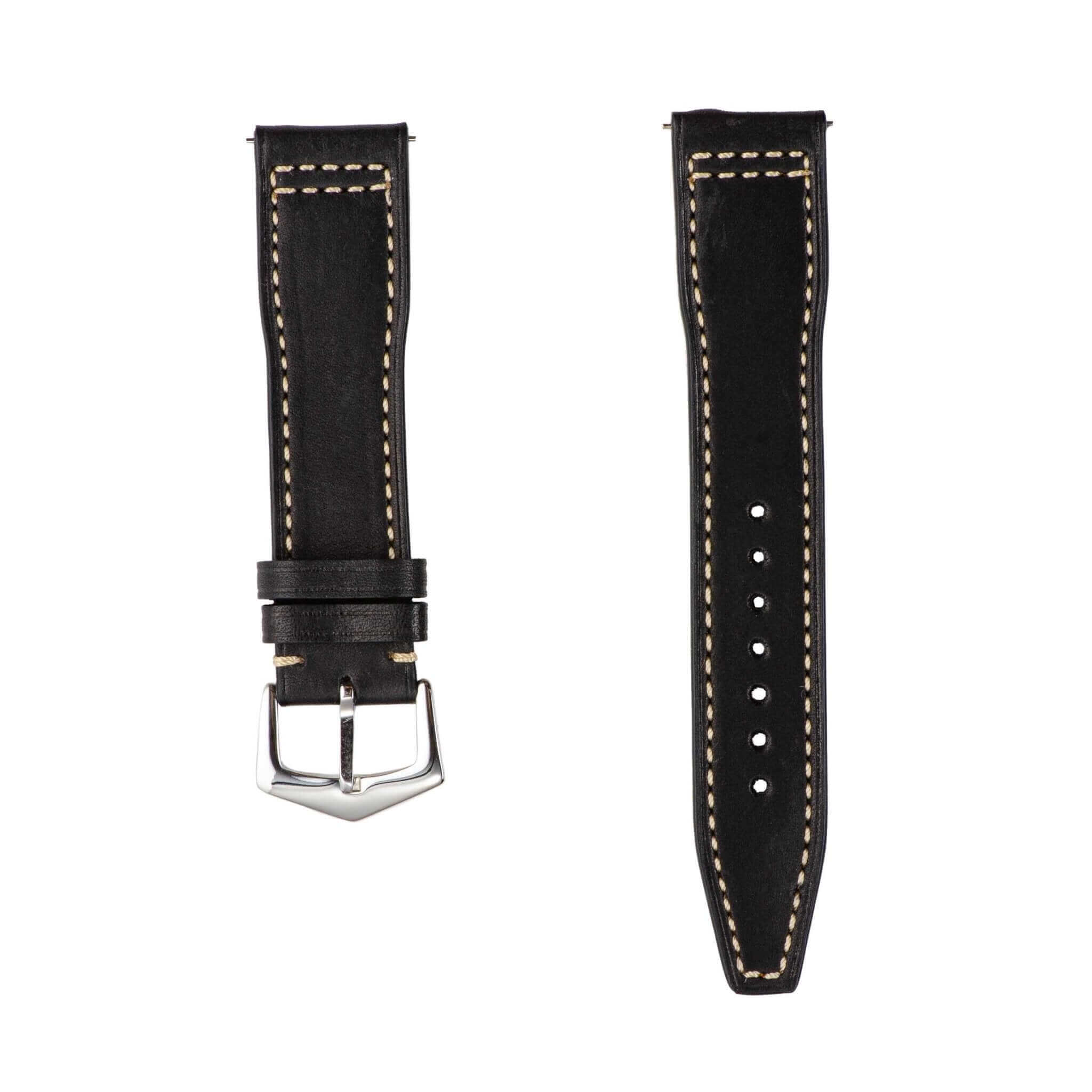 Black Novonappa IWC Pilot Style - watch Band- Milano Straps