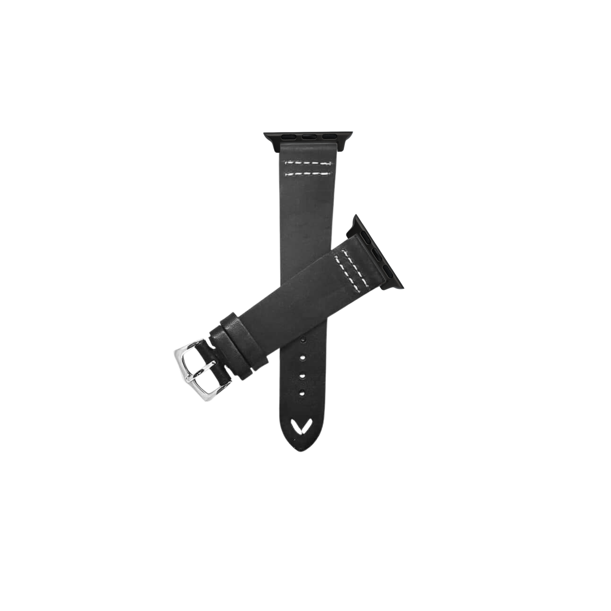 Apple Watch Black Vintage Leather Strap