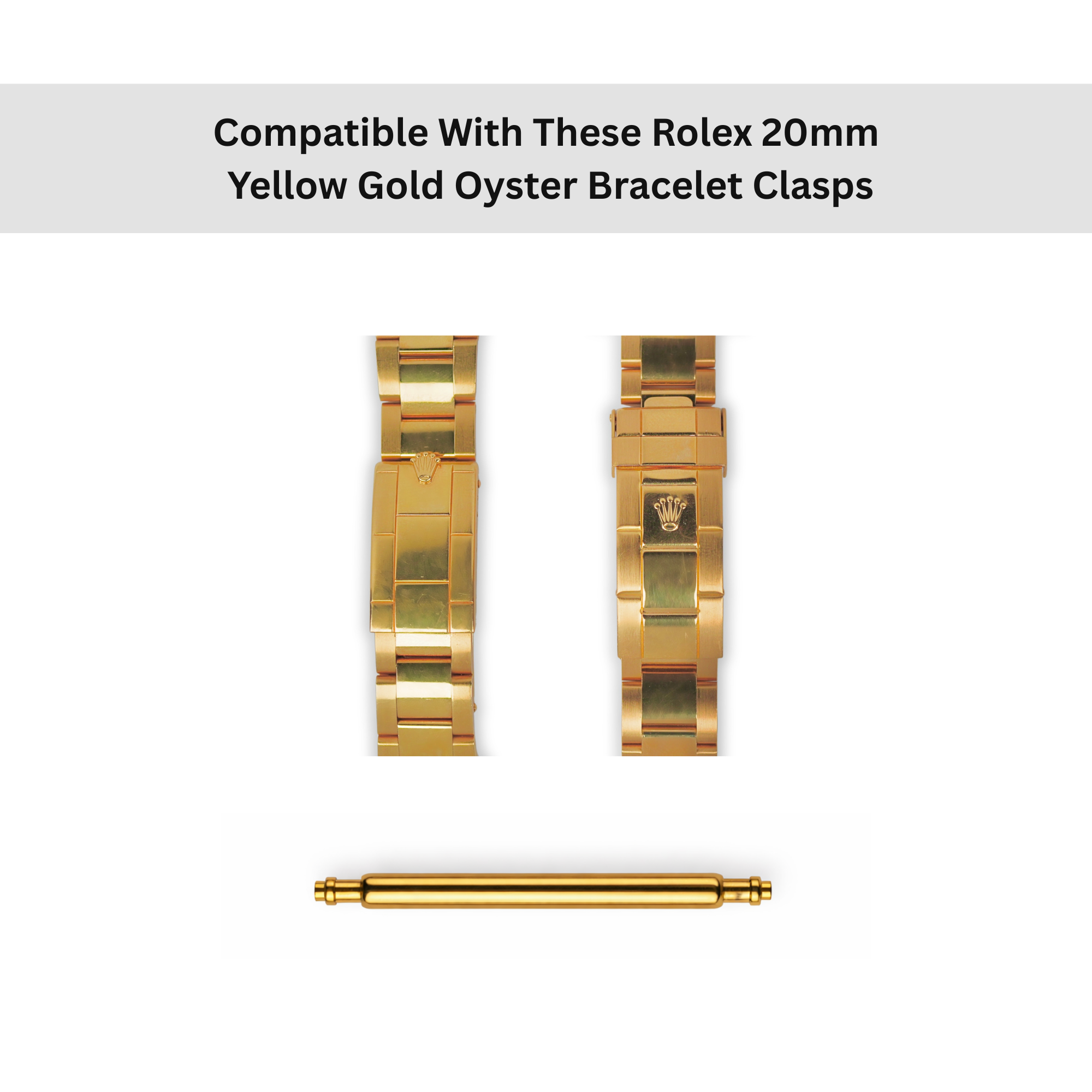 Rolex gold clasp buckle spring bars