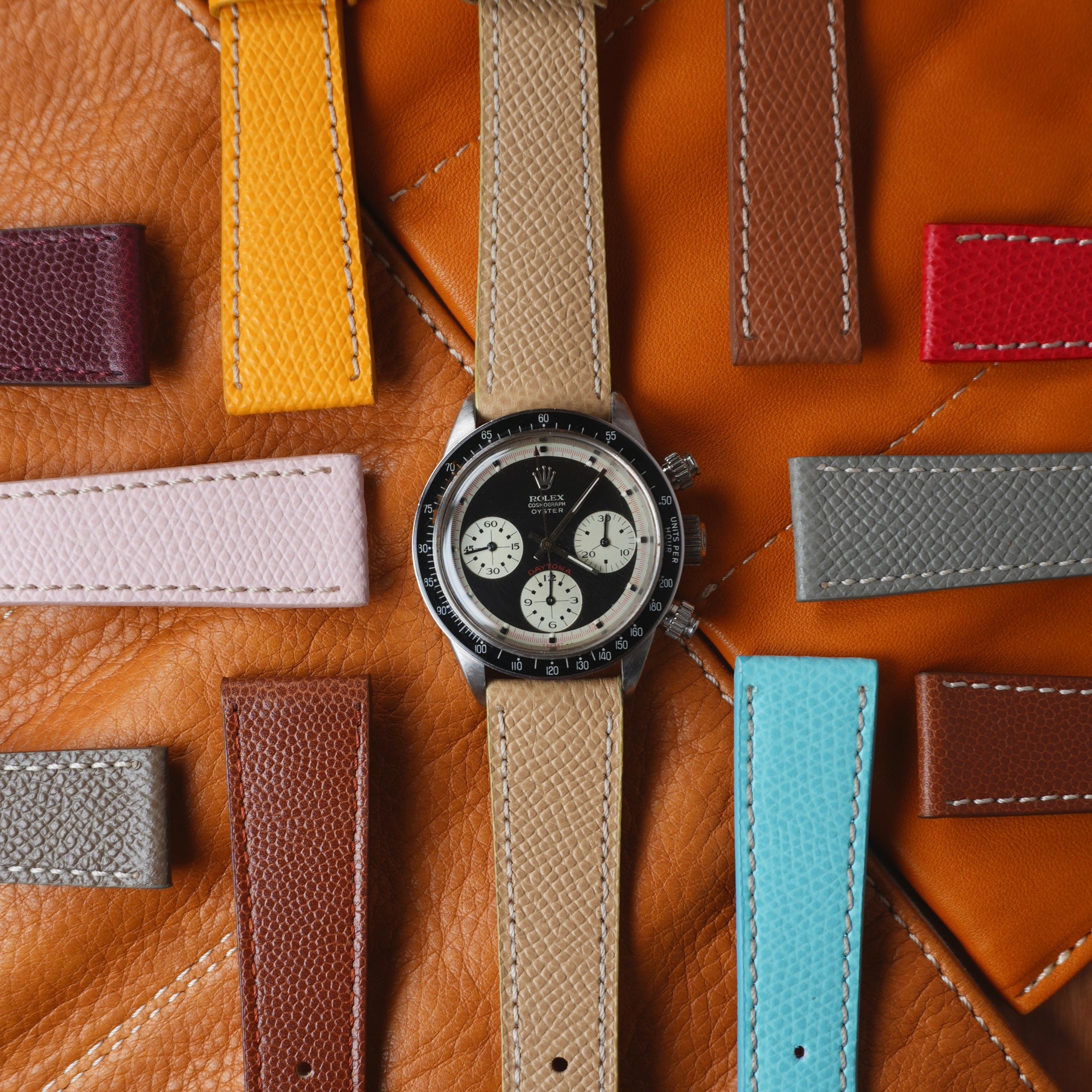 Cognac Gran Cuir Leather Watch Strap